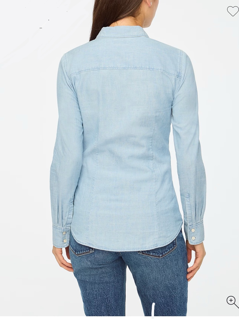 J. Crew Factory Light Blue Denim Button-Down Shirt - Picture 3 of 3